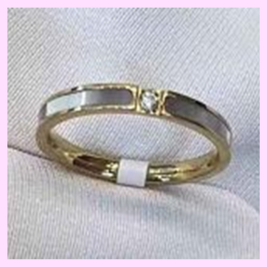 Golden Elegance, Intricate, Stainless Steel Ring, 14K Gold, Gold Plating